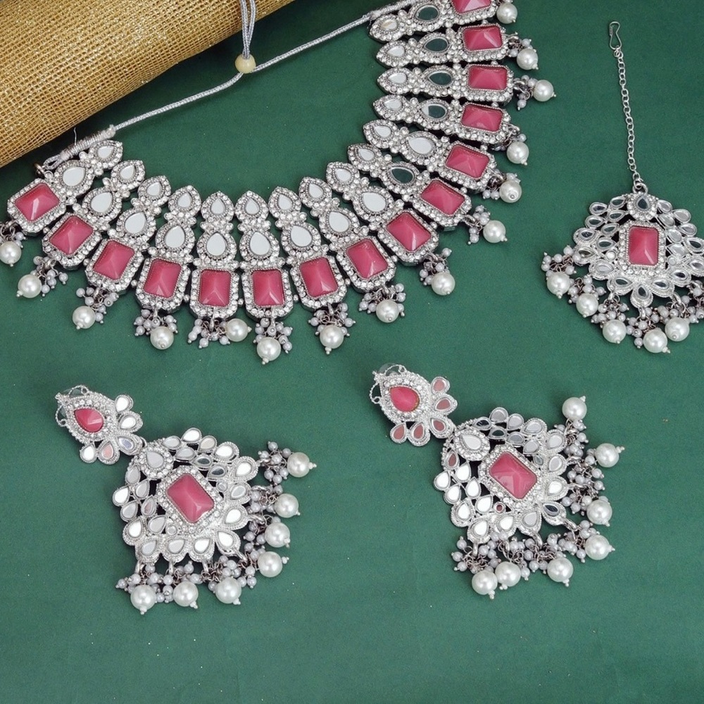 Pink mirror set